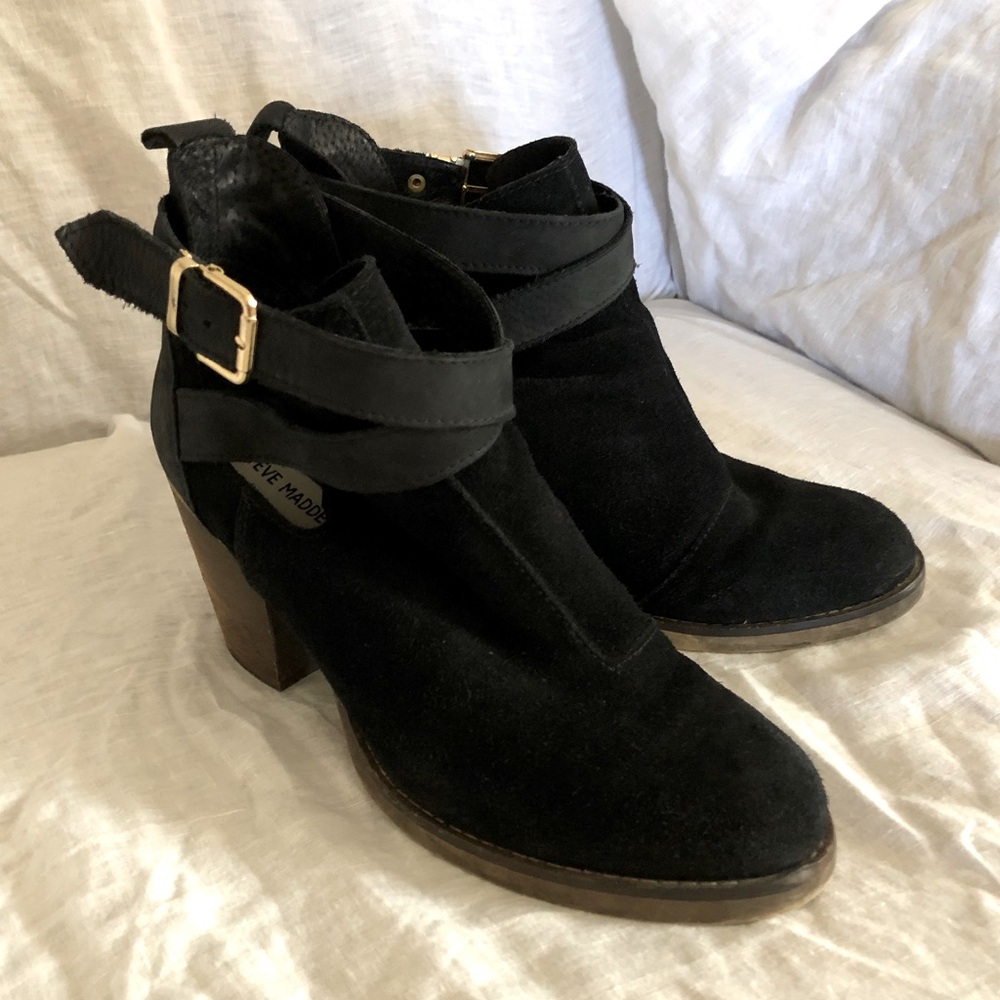 COPY - Steve Madden Ponder Booties (black suede) - size 8